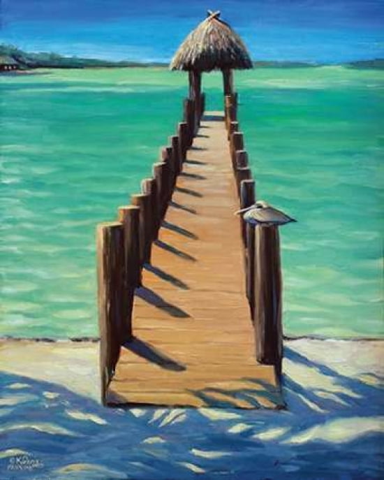 Pelican Hang Out Canvas Art - Kathleen Denis (24 x 30)