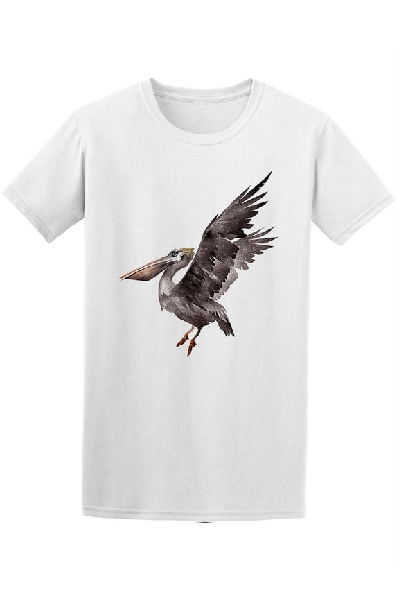 Pelican In Flight T-Shirt Men -Image by Shutterstock, Male 4X-Large