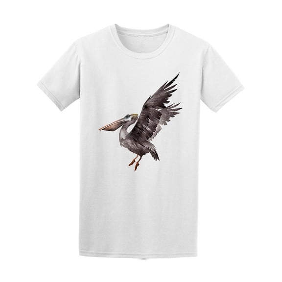 Pelican In Flight T-Shirt Men -Image by Shutterstock, Male XX-Large