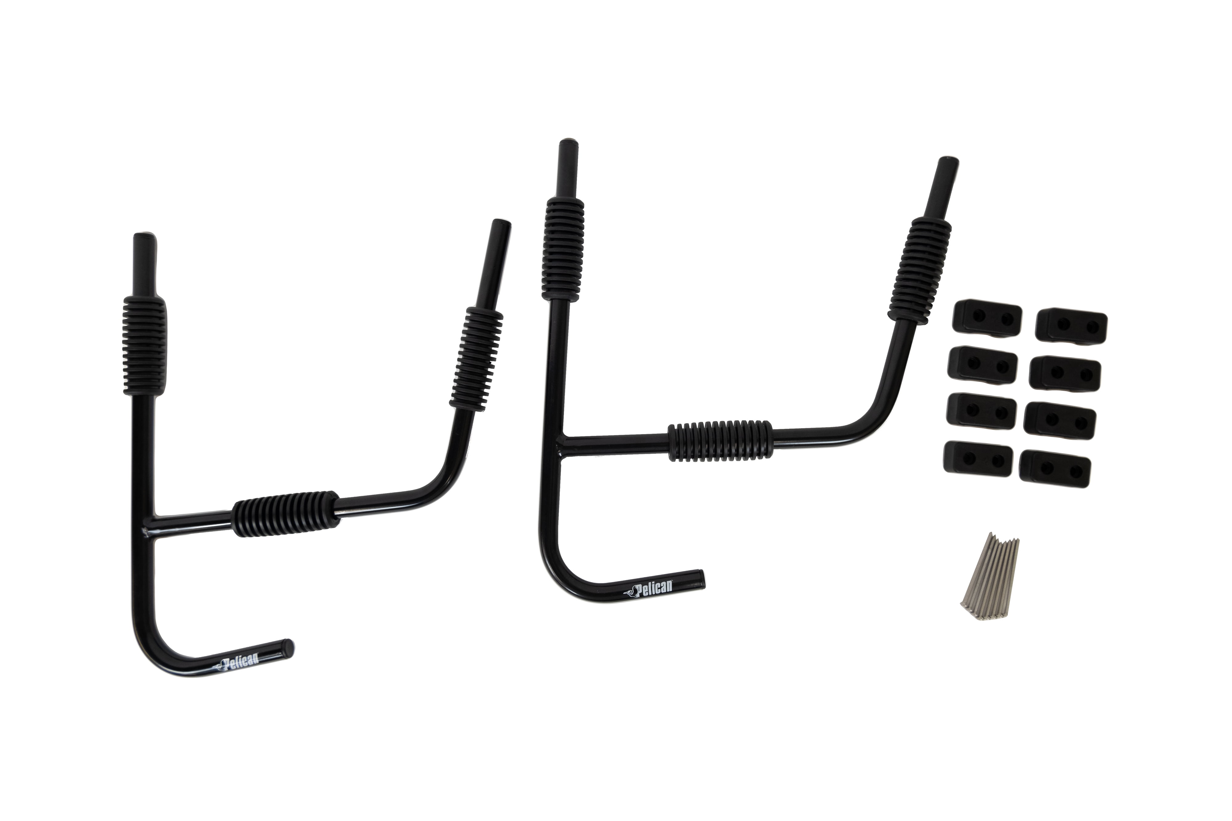 Black Steel Kayak Wall Rack with Rubber Padding
