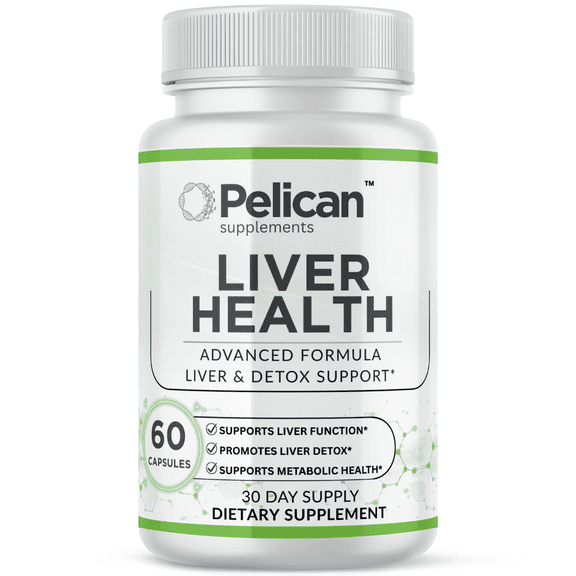 Pelican Liver Support  Advanced Liver Health & Detox Support Formula  60 Capsules