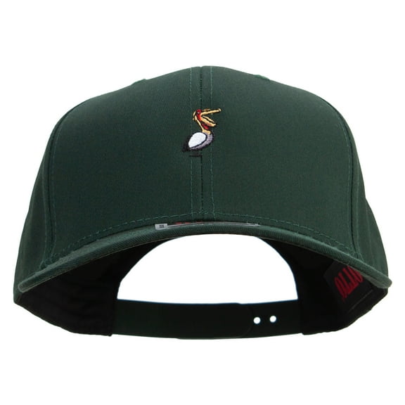 Pelican Logo Embroidered Solid Cotton Twill Prostyle Cap - Dk Green OSFM