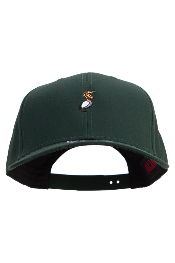 Pelican Logo Embroidered Solid Cotton Twill Prostyle Cap - Dk Green OSFM