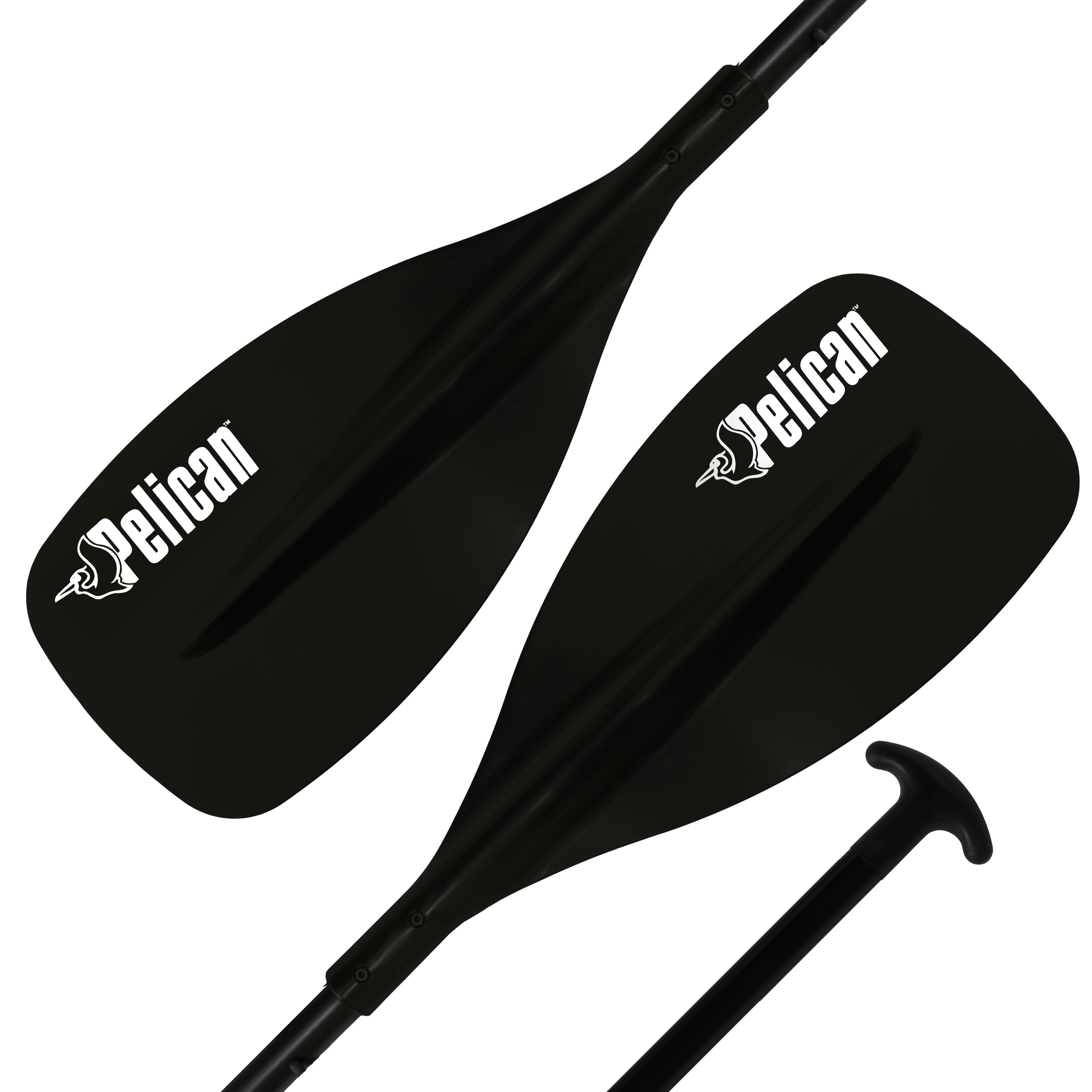 Pelican - Maelström Kayak SUP Paddle - Aluminum Shaft & Polypropylene Blades  -75 to 90 in - Black