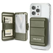 Pelican MagSafe Wallet for iPhone - Heavy Duty MIL-STD Snap-On Phone Magnetic Wallet and Phone Card Holder - Detachable and Slim Hard Case for iPhone 16 Pro Max /15 Pro Max/14/13/12 Series - OD Green