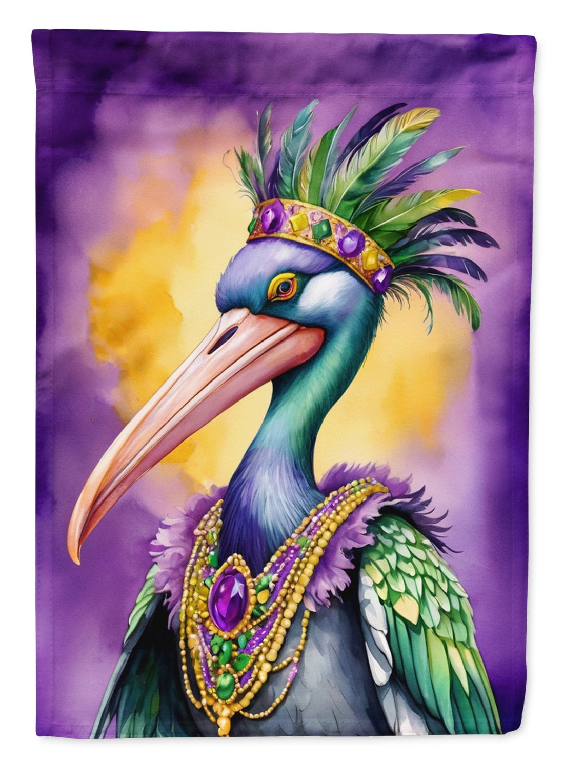 Pelican Mardi Gras Garden Flag - Walmart.com
