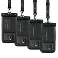thumbnail image 1 of Pelican Marine 4 Pack IP68 Floating Waterproof Phone Pouch / Case (Regular Size) w/ Detachable Lanyard - Stealth Black, 1 of 9