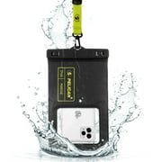 Pelican Marine IP68 Floating Waterproof Phone Pouch / Case (XL Size) w/ Detachable Lanyard - Black/Yellow