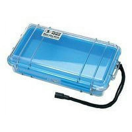 Pelican Micro Case 1060 with Lanyard, Blue, Waterproof, and Crushproof Protective Case,2.5x9.75x6.6