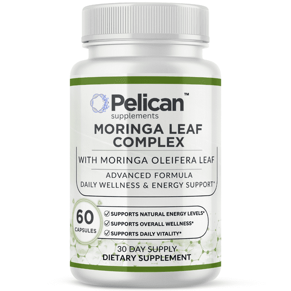 Pelican Moringa Leaf Complex  Advanced Daily Wellness Support Formula  60 Capsules