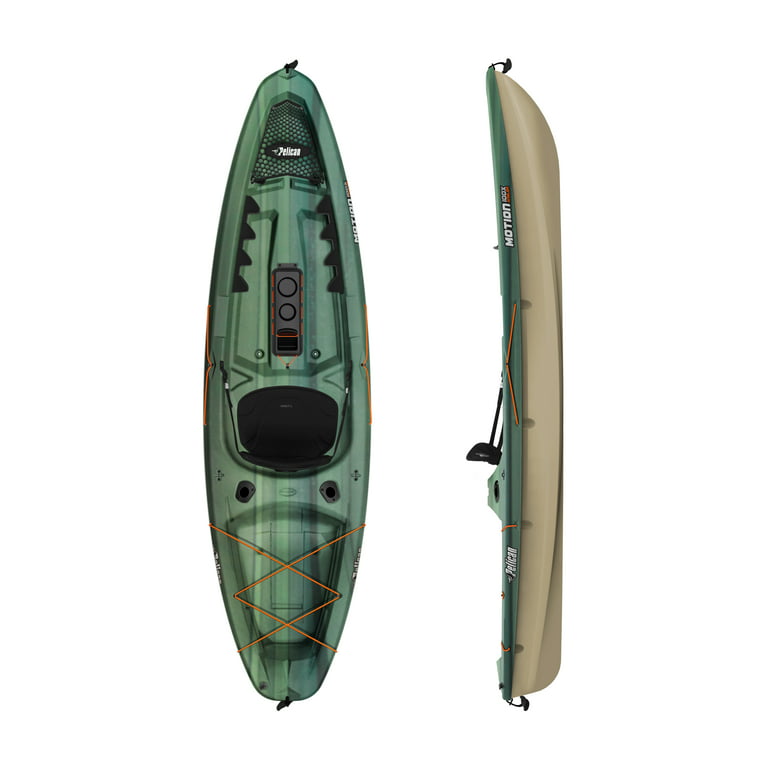 Pelican - Motion 100X - Sit-on-Top - Angler Fishing Kayak - 10 ft - Fade  Black Green