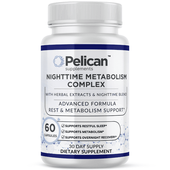 Pelican Nighttime Metabolism Complex  Advanced Rest & Sleep Support Formula  60 Capsules