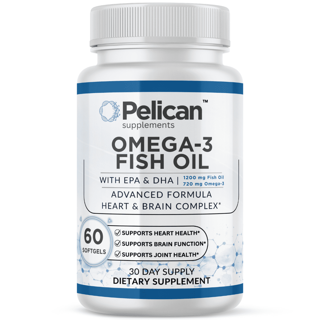 Pelican Omega-3 Fish Oil with EPA & DHA – Heart & Brain Support – 60 Softgels