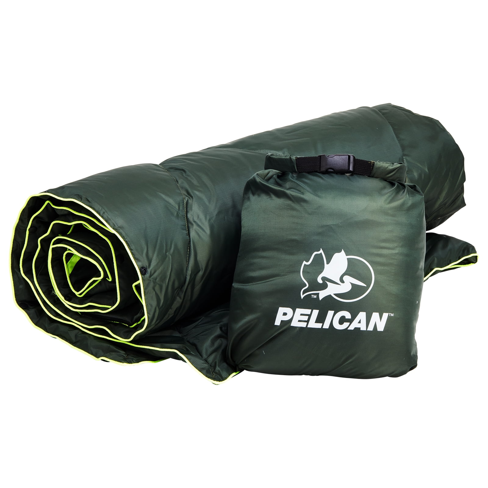 Olive Drab Duck Down Fill Compact Outdoor Woobie Blanket