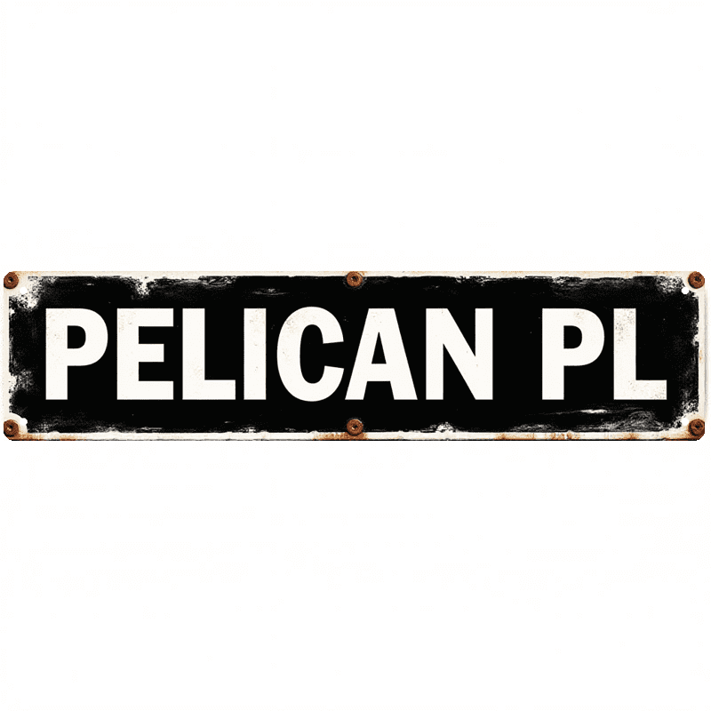 Pelican PL Tin Sign - 16x4 Inches Beach Bird Decor for Wall, Ideal for ...