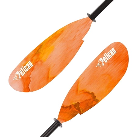 Pelican - Poseidon Kayak Paddle - Adjustable Aluminum Shaft with Reinforced Fiberglass Blades - 89 in - Orange