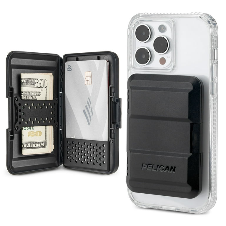 Pelican Magnetic Wallet & Card Holder - Heavy Duty Snap-On MagSafe Black