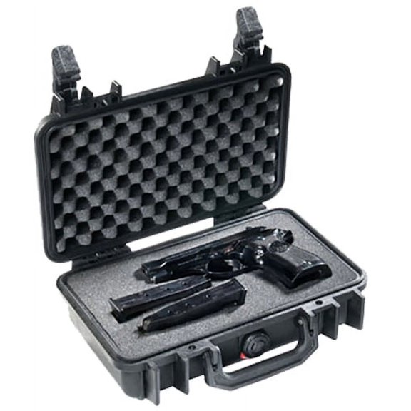 Pelican Protector Polypropylene Gun Case, Black, 10.54" x 6.04" x 3.16"