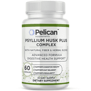 Pelican Psyllium Husk Plus Complex   Advanced Digestive Health Support Formula   60 Capsules