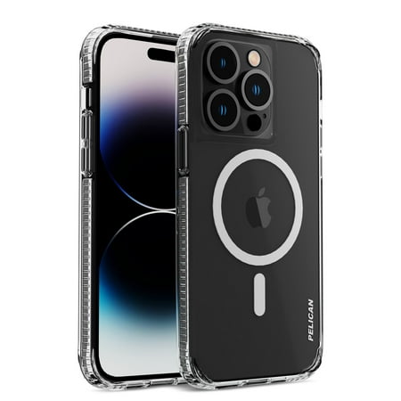 Pelican Ranger Series Apple iPhone 14 Pro Case [Compatible With MagSafe] - 15Ft. Drop Protection - Clear