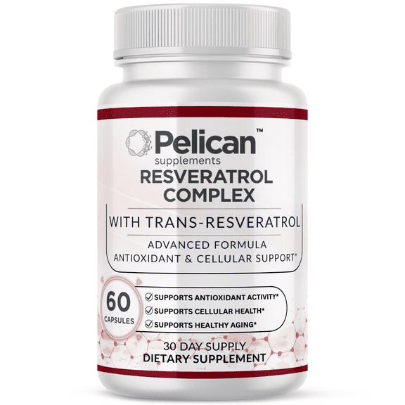 Pelican Resveratrol Complex  Advanced Antioxidant & Cellular Support Formula  60 Capsules