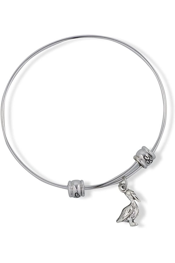 Pelican Sea Bird Fancy Charm Bangle