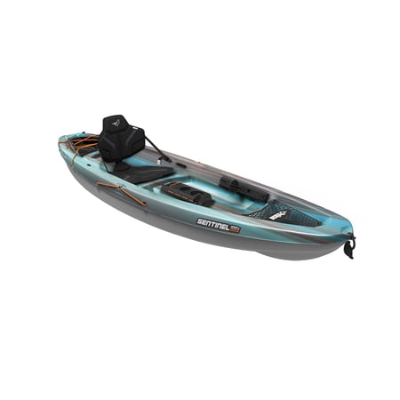 Pelican - Sentinel 100X Angler - Sit on Top Recreational Kayak - 9.6 ft - Fade Cyan / Deep Blue