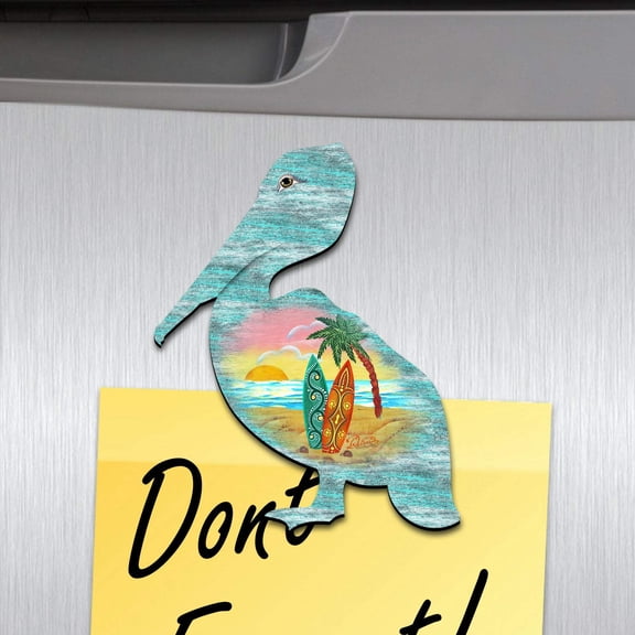 Pelican Shaped Refrigerator Magnets Set of 3