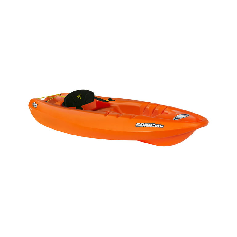 Pelican - Sonic 80X - Sit-on-top Recreational Kayak - Youth Kayak - 8 ft -  Orange