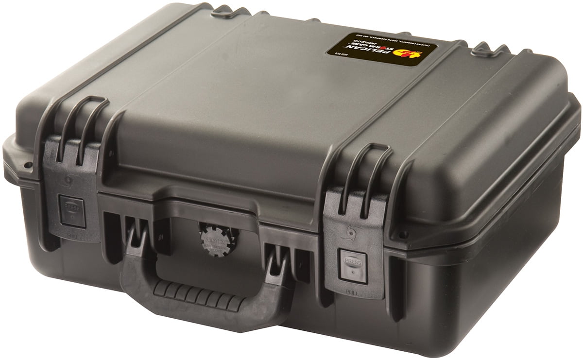 Pelican Storm IM2200 Hard Case with Press and Pull Latches, Watertight, Crushproof, Dustproof, Vortex Value, Two Pad Lockable Hasps - Black