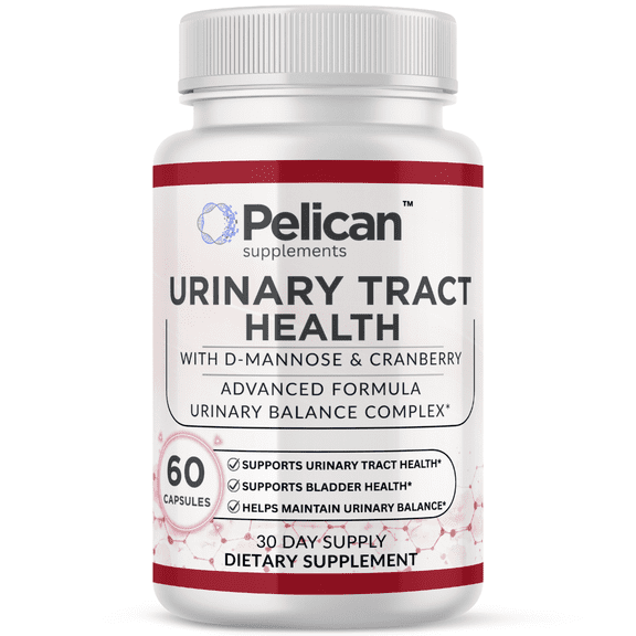 Pelican Urinary Tract Health Urinary Support Formula with D-Mannose & Cranberry 60 Capsules