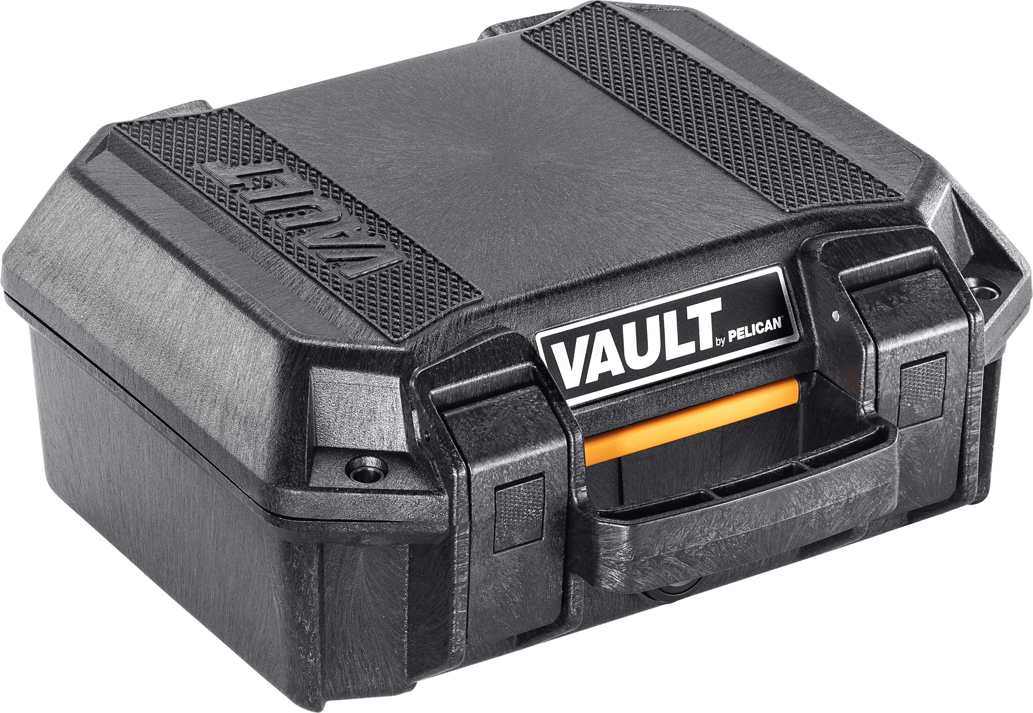 Pelican Vault V100 Hard Case, Camera, Pistol, Gear, Equipment, Gun Case, Crushproof Dustproof, Weather Resistant, Push-Button Latches, Black