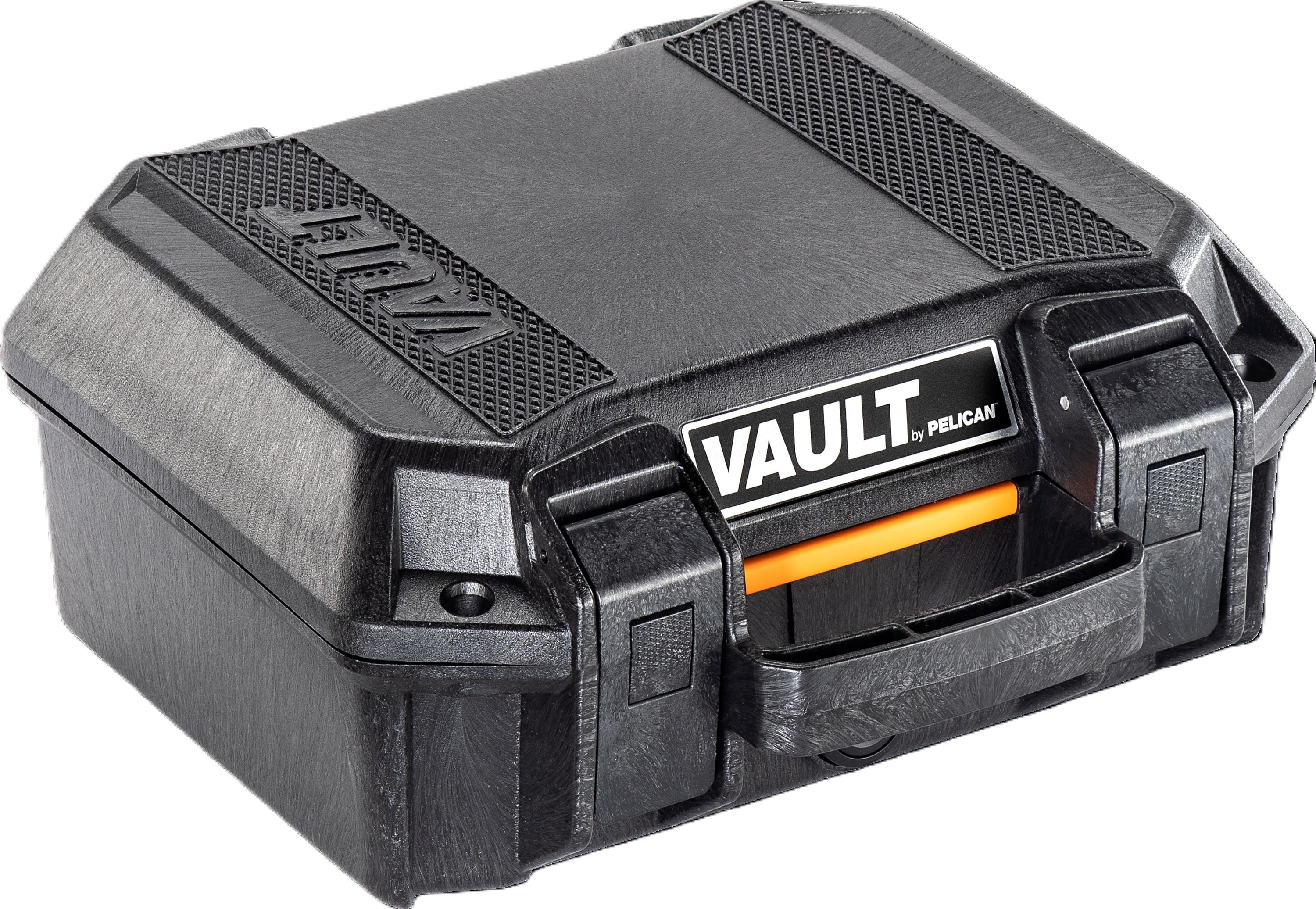 Pelican Vault V100PF1 Universal Pistol Case with Custom Pre-cut Foam - Black
