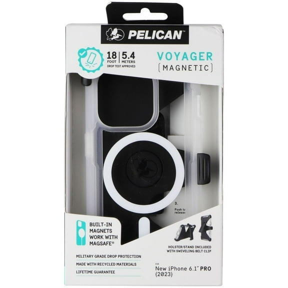 Pelican Voyager Case for MagSafe for iPhone 15 Pro - Clear