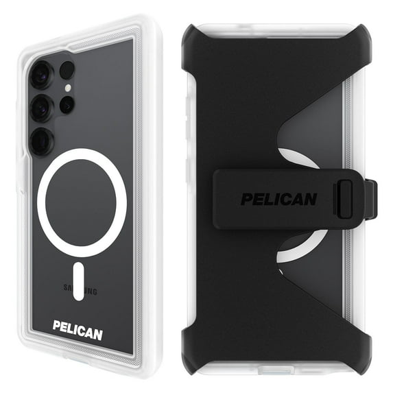 Pelican Voyager Samsung Galaxy S25 Ultra Magnetic Case with Holster - Clear