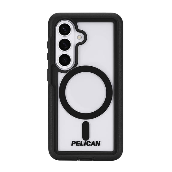 Pelican Voyager Samsung Galaxy S26 Magnetic Phone Case with Holster -Black/Clear