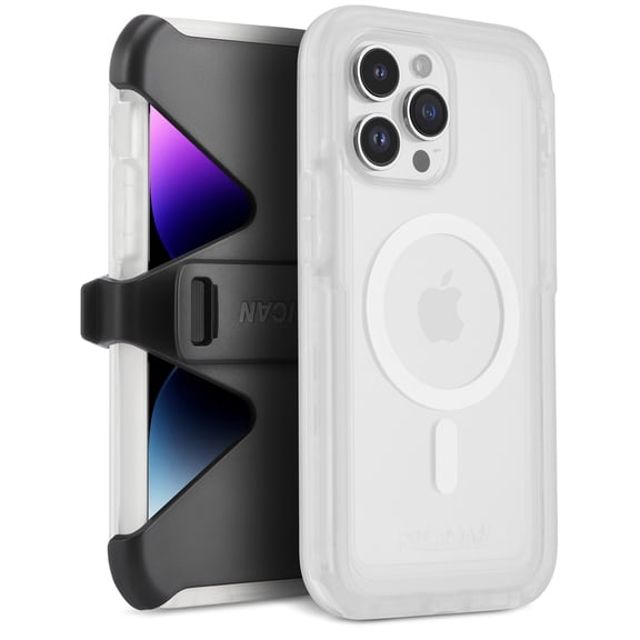 Pelican Voyager Series Case and Holster for iPhone 14 Pro Max - Clear/Black