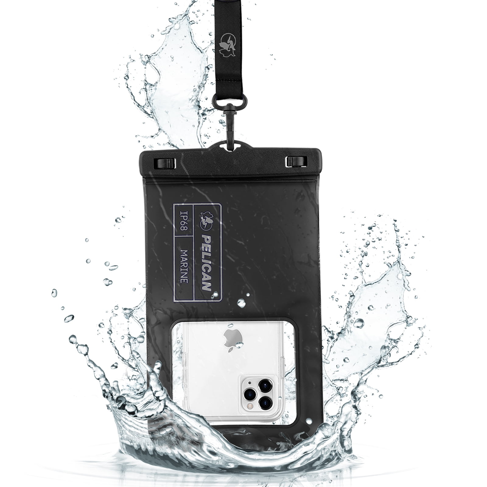 Pelican Waterproof Floating Phone Pouch Marine Series Stealth Black