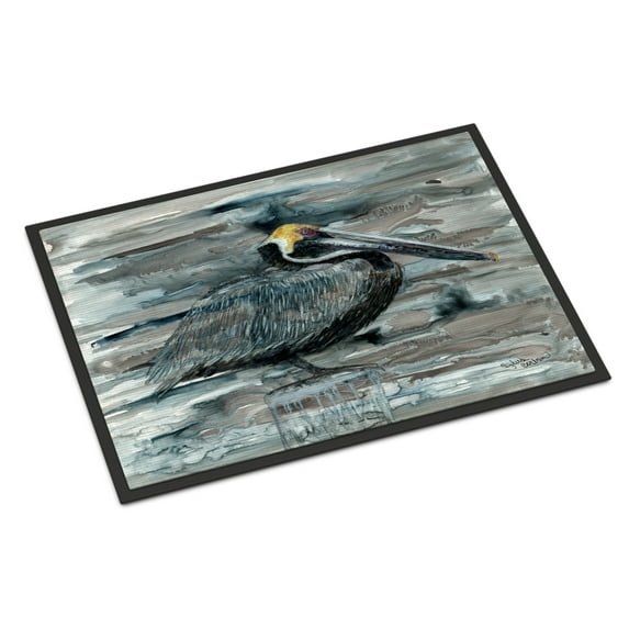 Pelican in Grey Doormat 18x27