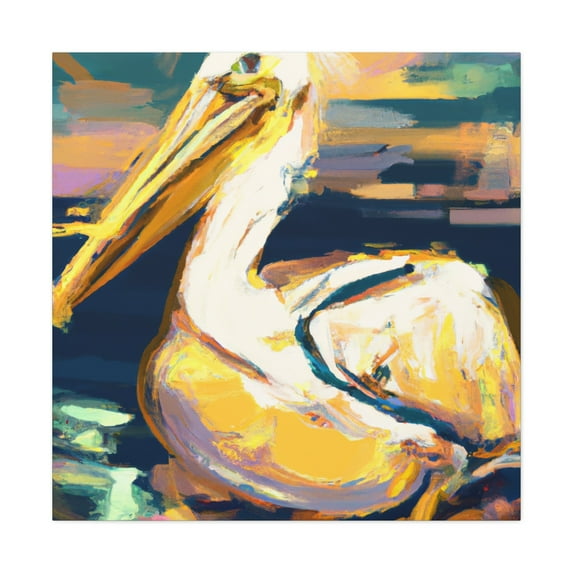 "Pelicans in Flight" - Canvas