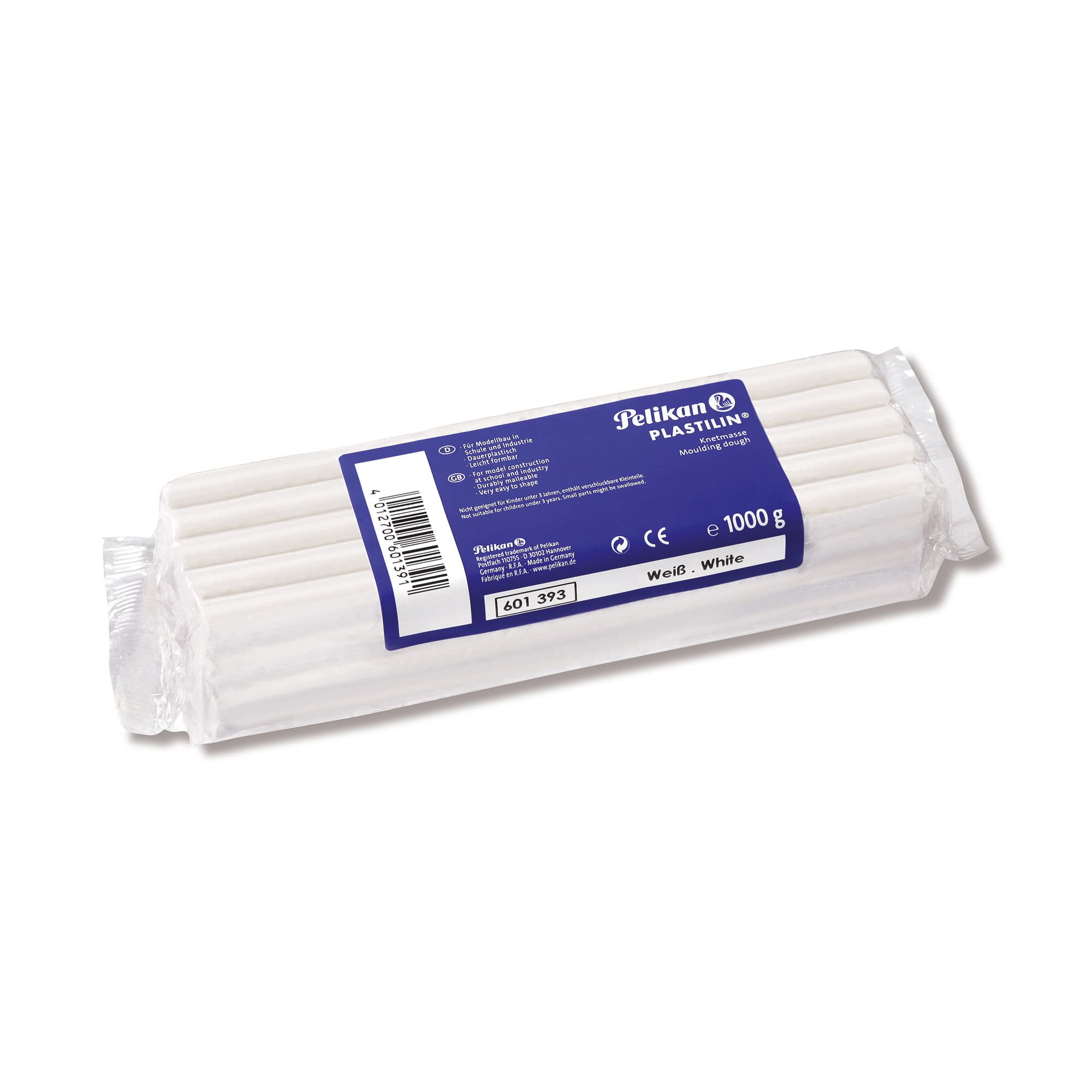 Pelikan 601393  Quality Modelling Clay Plasticine, 1 Kg, White