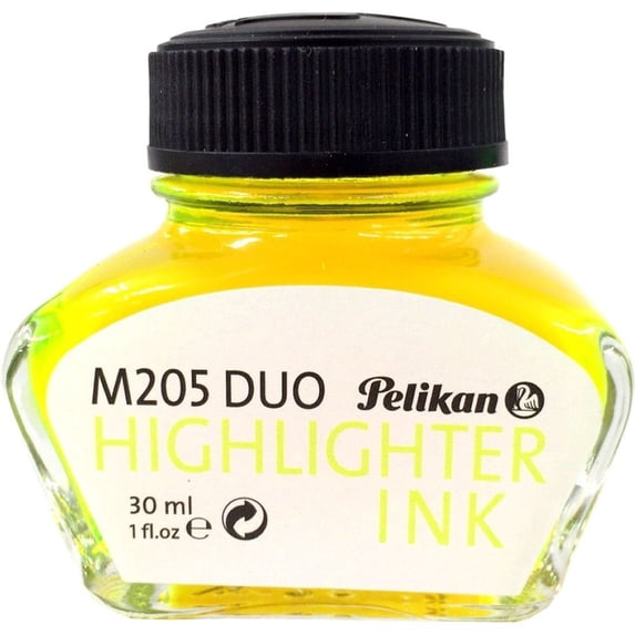 Pelikan M205 Duo Highlighter Bottled Ink - Yellow - 30ml