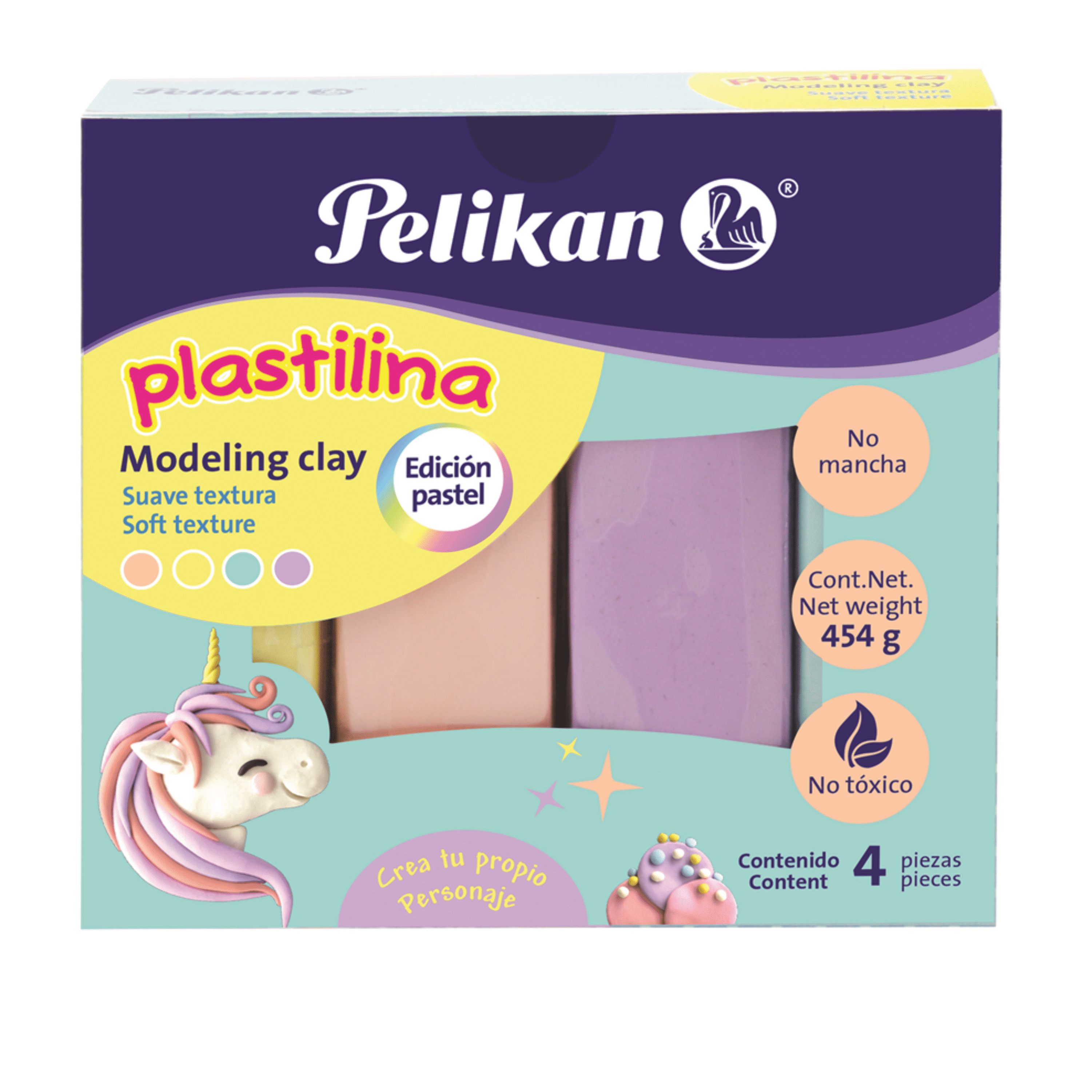Pelikan Plastilina Pastel Modeling Clay Set of 4 Colors