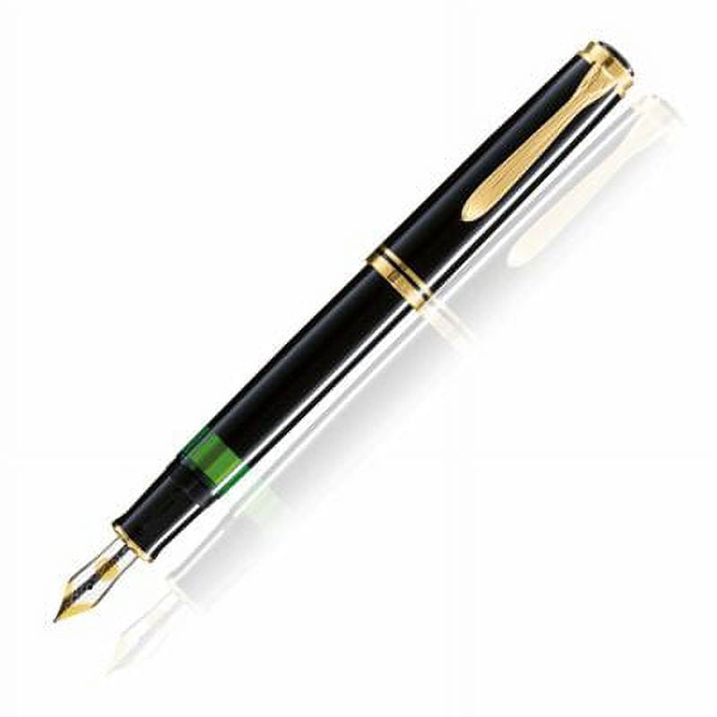 Pelikan Souveran M800 Fountain Pen - Black Gold Trim - Fine Point