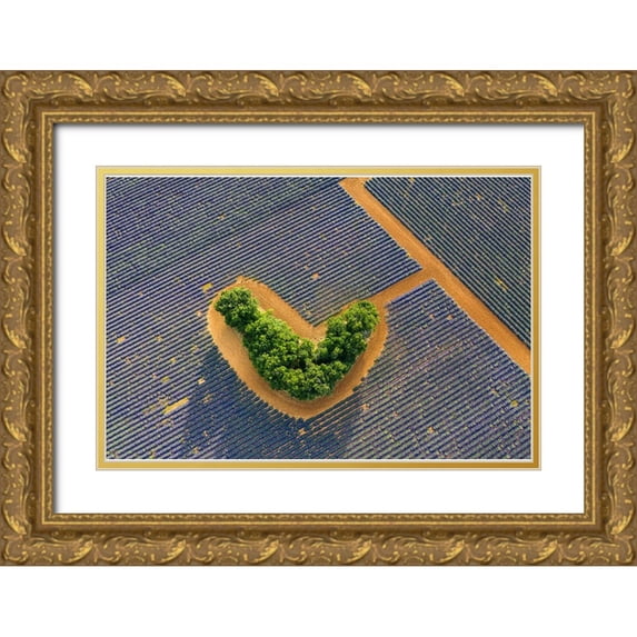 Pelissier, Marc 32x23 Gold Ornate Wood Framed with Double Matting Museum Art Print Titled - The Heart