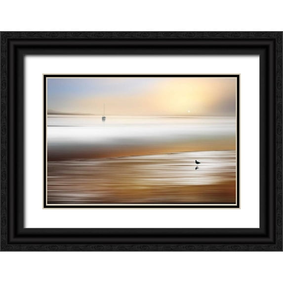 Pelkey, Marvin 32x23 Black Ornate Wood Framed with Double Matting Museum Art Print Titled - Silent Pause