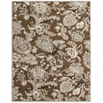 thumbnail image 1 of Pellaro Metallic Floral Botanical Rug, Coffee Brown, 5ft-3in x 7ft-6in Area Rug, 1 of 2