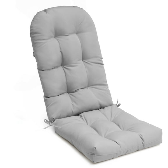 Pellebant 19.7" x 19.7" Light Gray Adirondack Chair Cushion, Water Repellent Fade Resistant