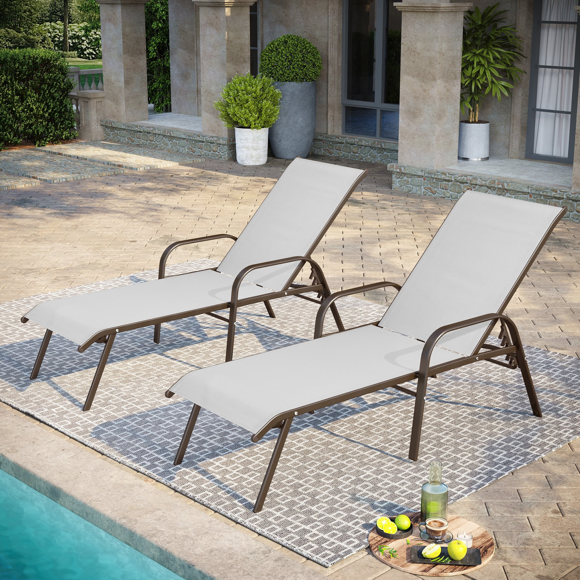 POLA B.A グランラグゼII 50g 4953923301500 Pellebant 2/4PCS Outdoor Adjustable Patio Chaise Lounge