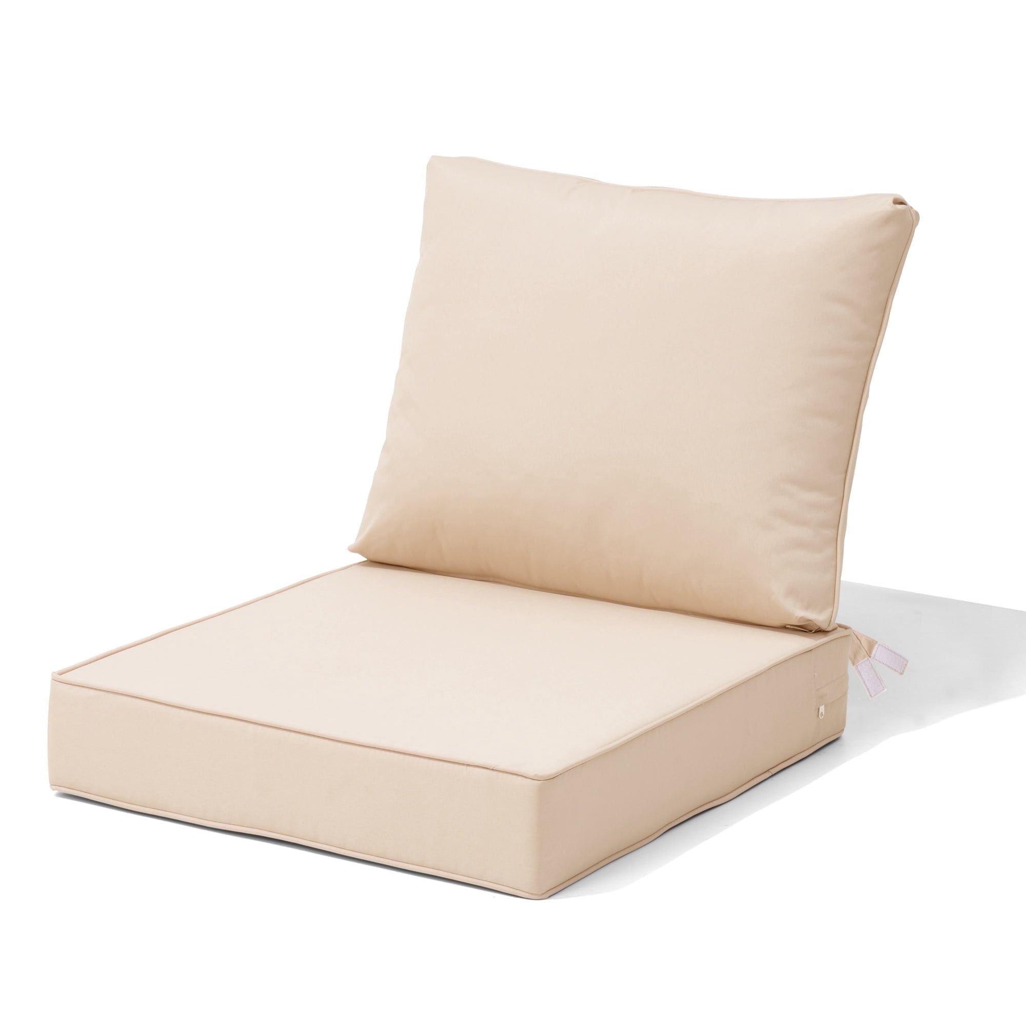 Pellebant 25x24 Inch Outdoor Cushions for Patio Furniture Water Resistant Patio Chair Cushions 2-Year Fade Resistant Deep Seat Cushions, Replacement Cushions for Outdoor Furniture,Beige